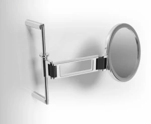 De Rosso Настенное круглое увеличительное зеркало из хромированной латуни Mirto