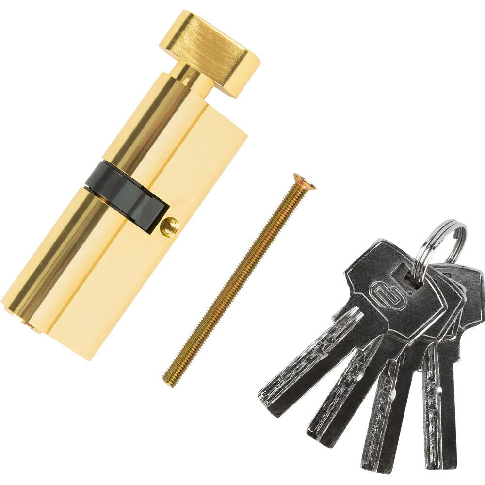 Цилиндр дверной STANDERS TTAL1-3545NBGD с вертушкой, золотистый 82625312 STLM-0032187 - Вид №1