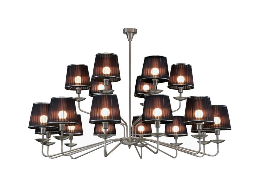 Металлический и тканевый светодиодный подвесной светильник Lampex Italiana NOVA ARCH-00082216