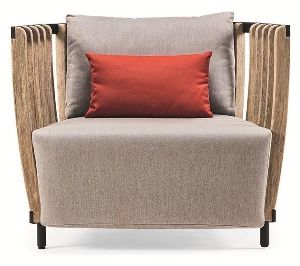 Ethimo Садовое кресло из тика с подлокотниками Swing Swpo05 - Вид №1