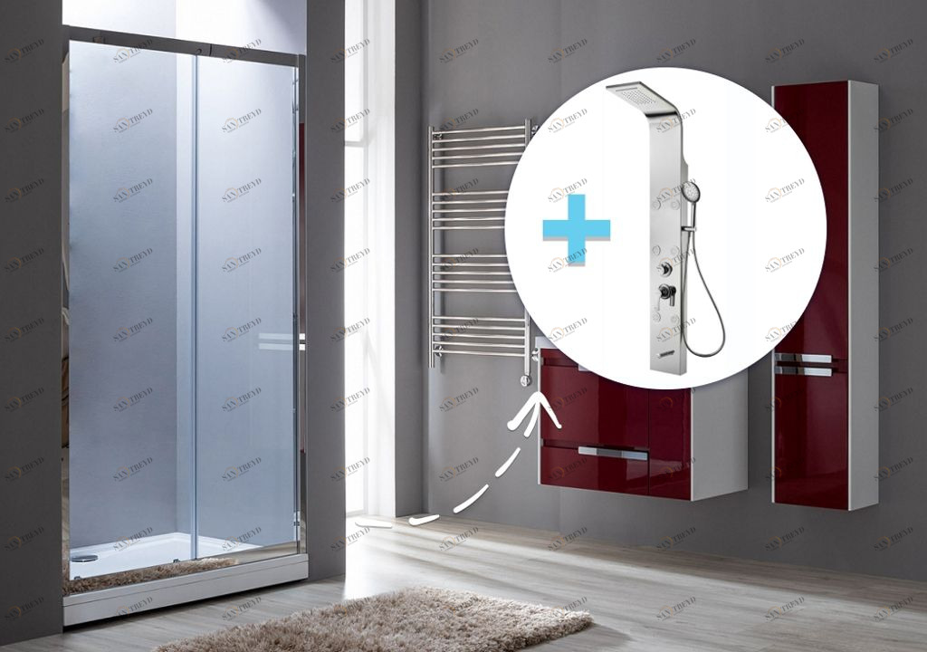 Душевая дверь Aquanet Delta NPE6121 120 (+ панель Aquanet Galaxy Shine AP40-01) 0018321400237436