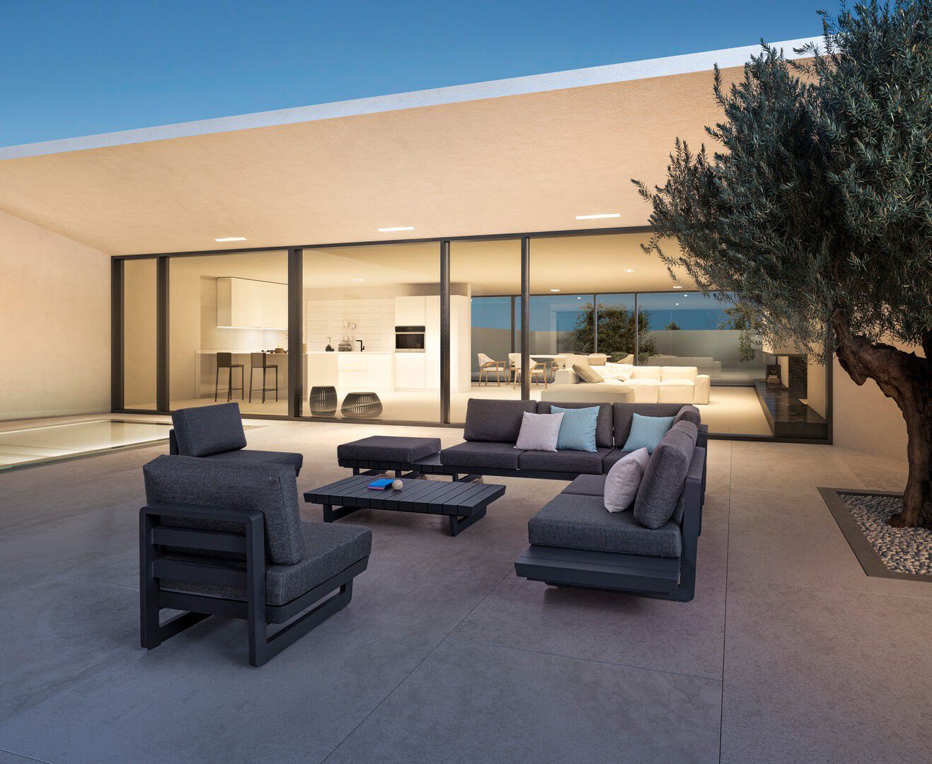 Угловой садовый диван из ткани BIZZOTTO Infinity ARCH-00091397 - Вид №16