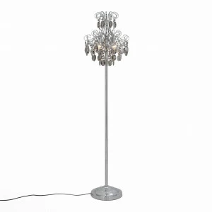 Торшер хрустальный серебряный Orecchini SL846.105.04 ST LUCE ORECCHINI 00-3908579 Прозрачный;серебро