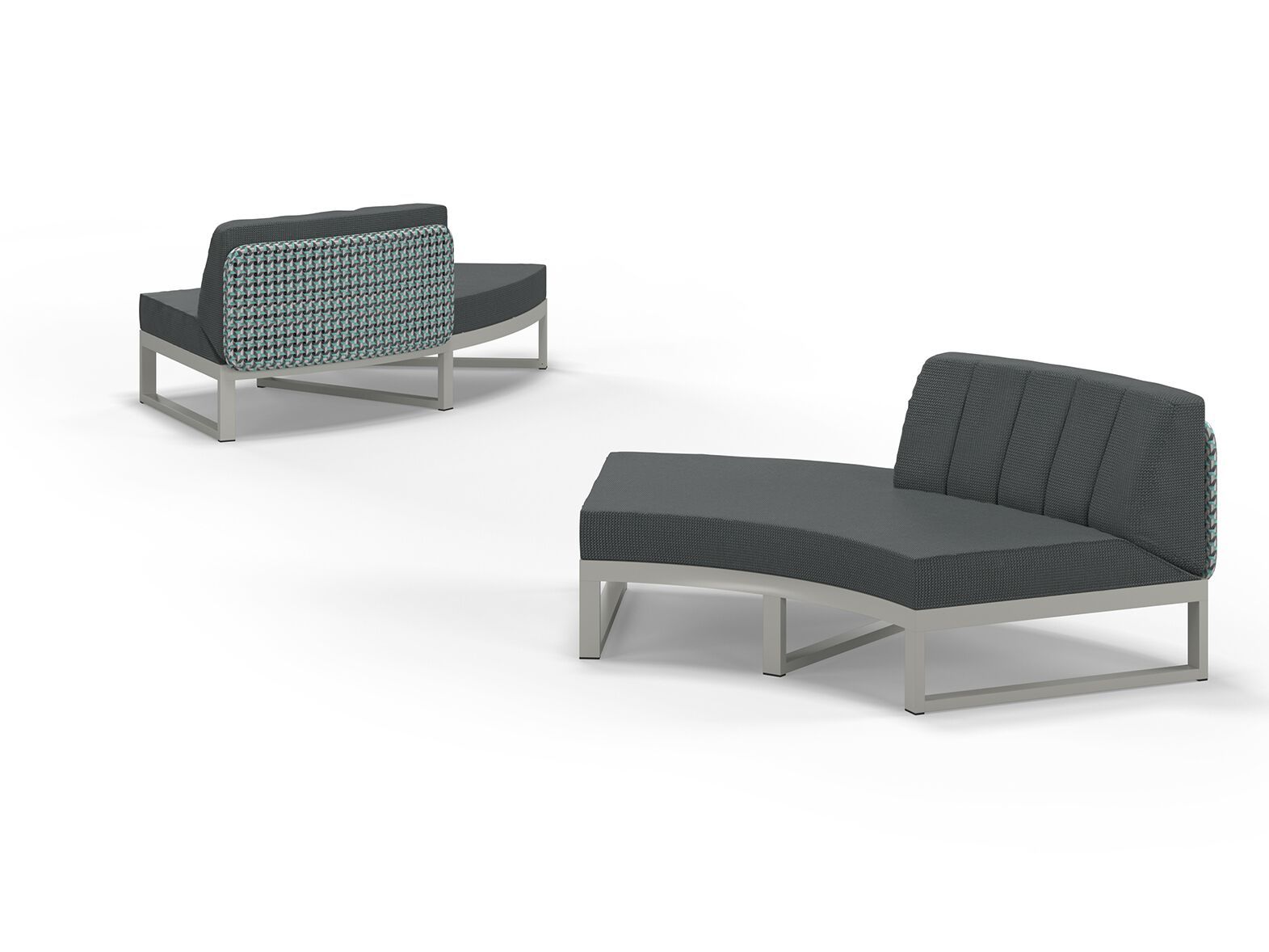 Тканевый изогнутый модульный садовый диван MAMAGREEN Munia ARCH-00118904 - Вид №4