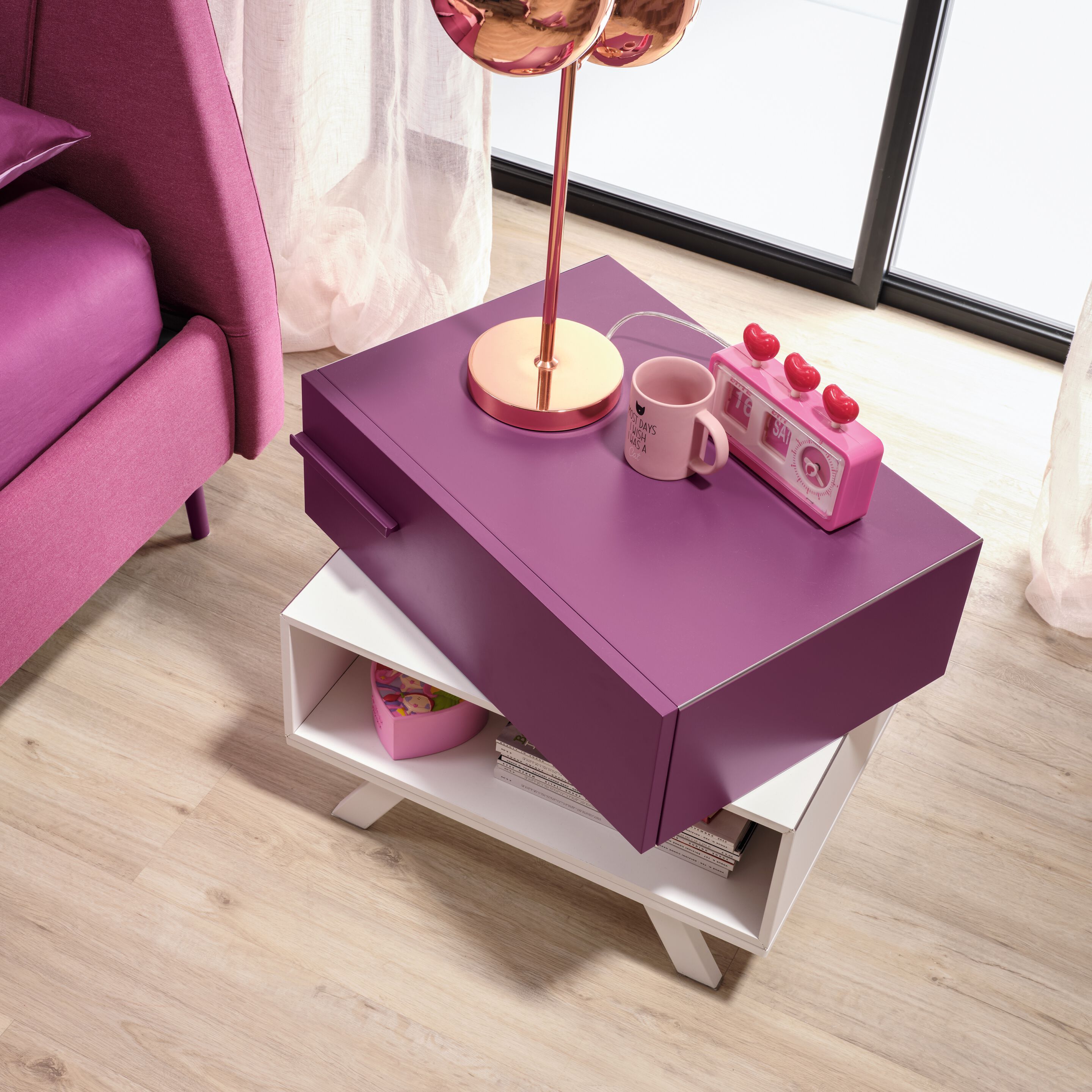 Спальня с угловым шкафом и стеклянными дверцами Moretti Compact YC312 ARCH-00082514 - Вид №3