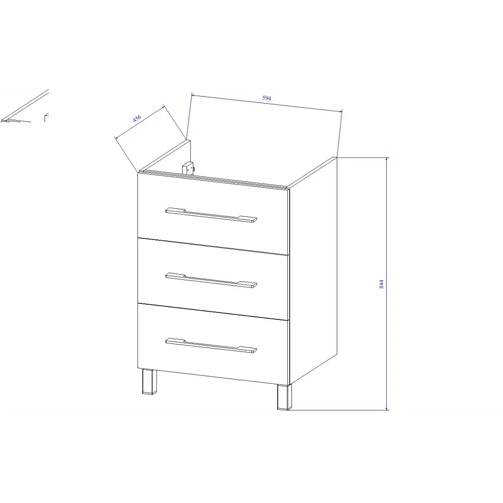 Тумба под раковину напольная Sanflor «Мадрид» 60x84 см цвет вяз STLM-2160003 - Вид №7