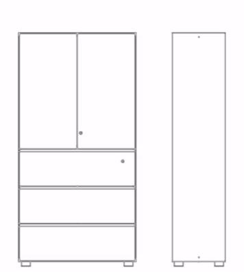 Dieffebi Комбинированный офисный шкаф Primo 6prc000 - Вид №13
