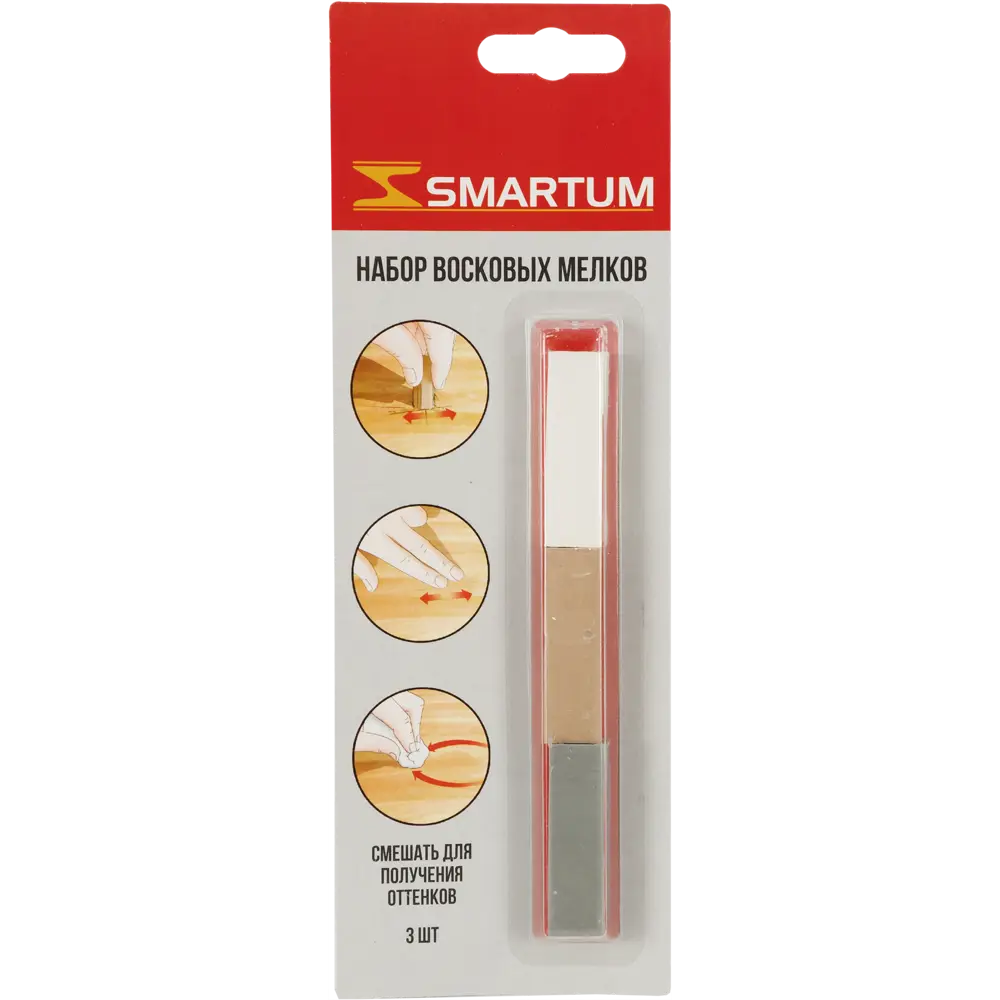 82459590 Набор мелков восковых, оттенки светлые, 3 шт. STLM-0027622 SMARTUM 
