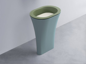 AMLA65-AG+AMPILO-TL+AMCOLO-PL Раковина Amedeo Ovale отдельностоящая cielo Enjoy + Amedeo