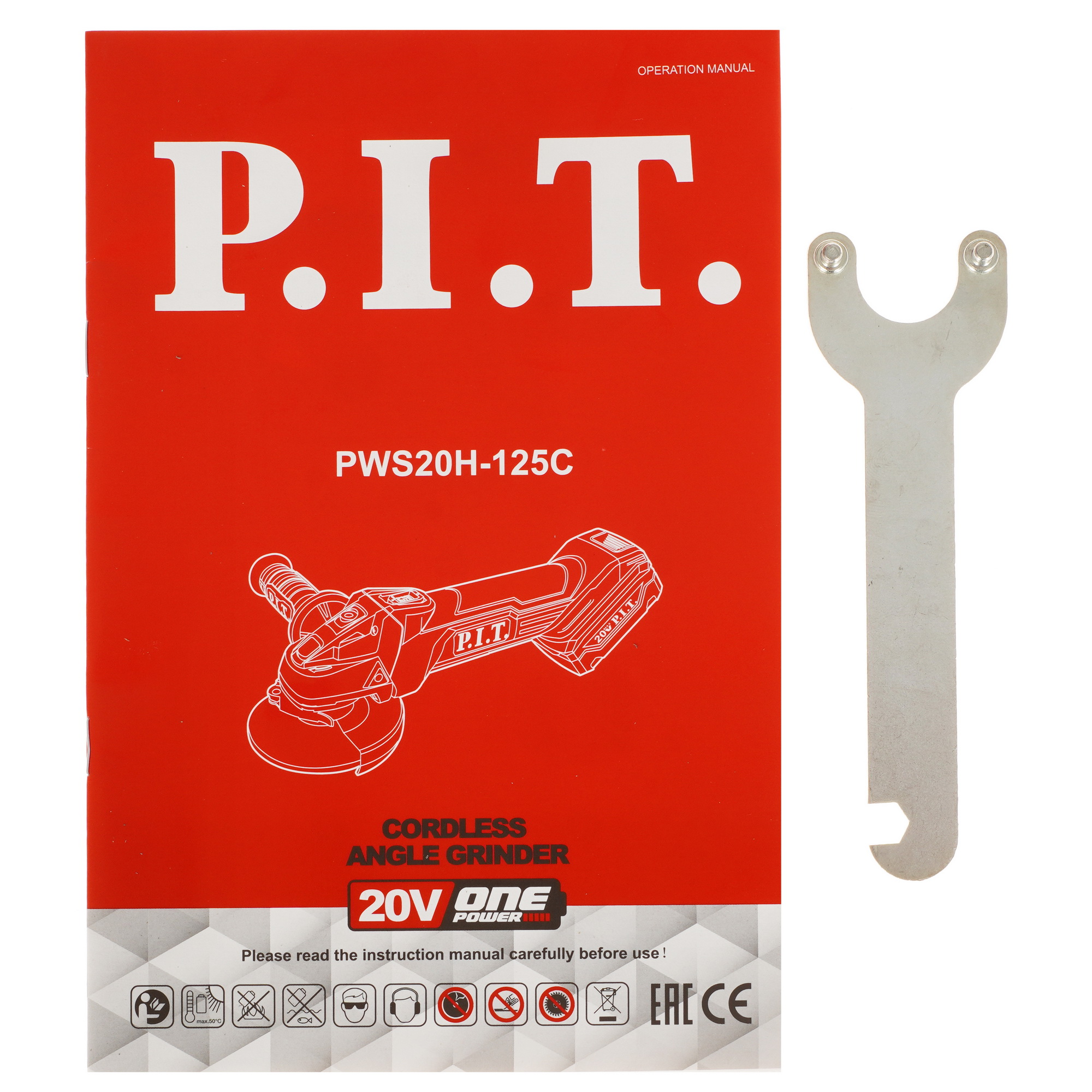 Углошлифовальная машина (УШМ) P.I.T. PWS20H-125C/1 OnePower 20V 9938101 PIT STDN-0123273 - Вид №7