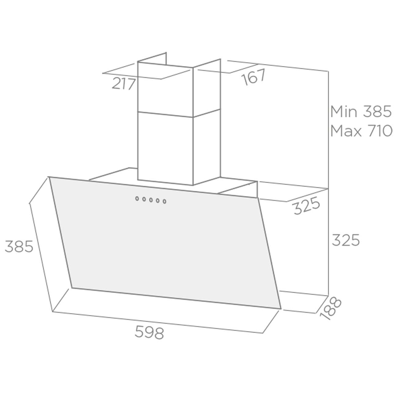 9066693 Вытяжка наклонная Turboair ARES WH/A/60 белый STDN-0045643 - Вид №4