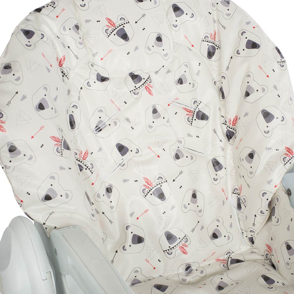 Съемный чехол для стульчика для кормления "Медведи" (водостойкое покрытие) VAMVIGVAM  281626 Белый;коричневый Santreyd  - Вид №1