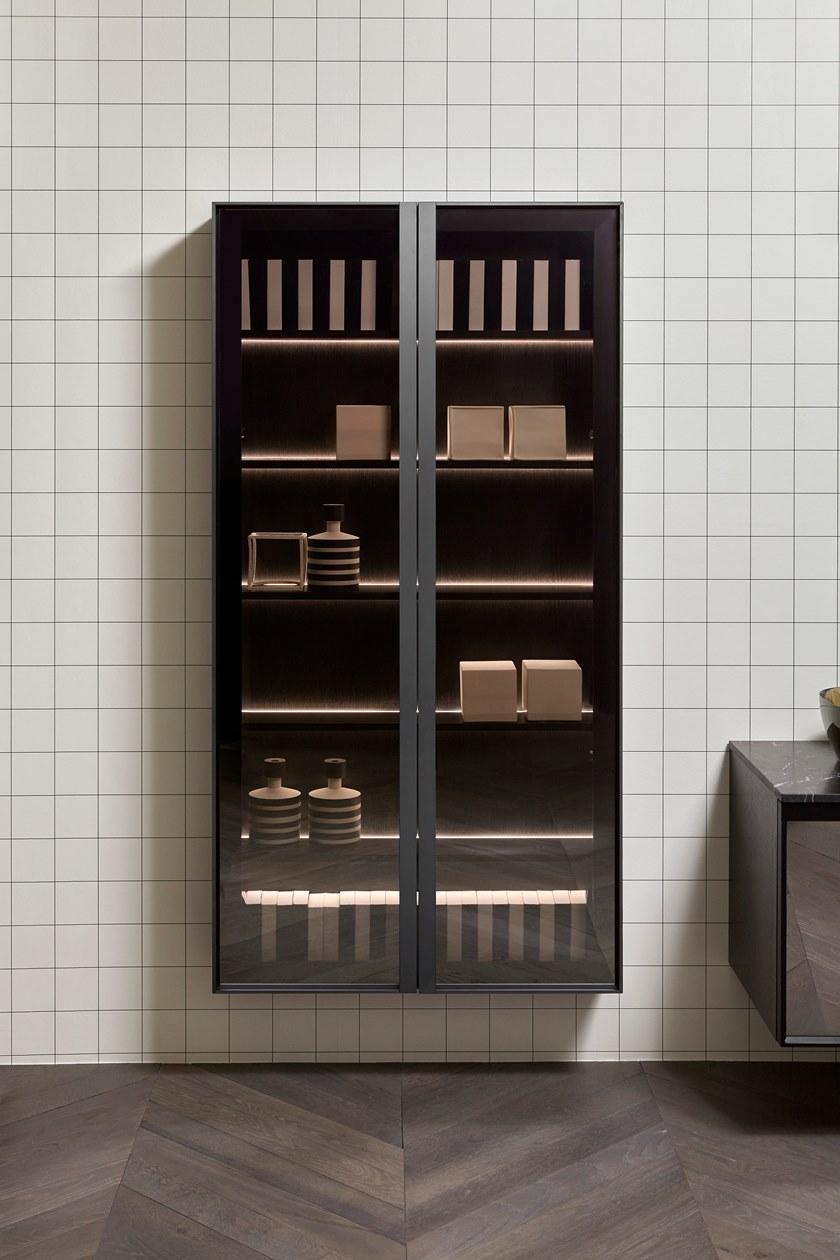 Antonio Lupi Design Подвесной шкаф для ванной из дерева и стекла с дверцами Bemade Antoniolupi sun-id-1474008 - Вид №5