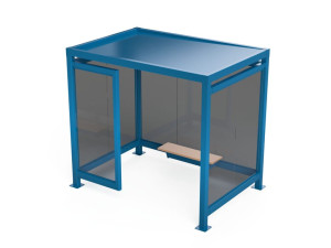 Стальной и стеклянный навес для автобусной остановки