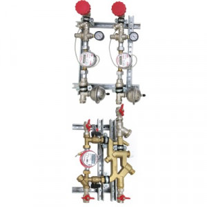 VT.NM.VF.15.0.0 Квартирная станция для систем отопления и водоснабжения вертикального размещения Valtec 1,5/1,5 м куб./ч