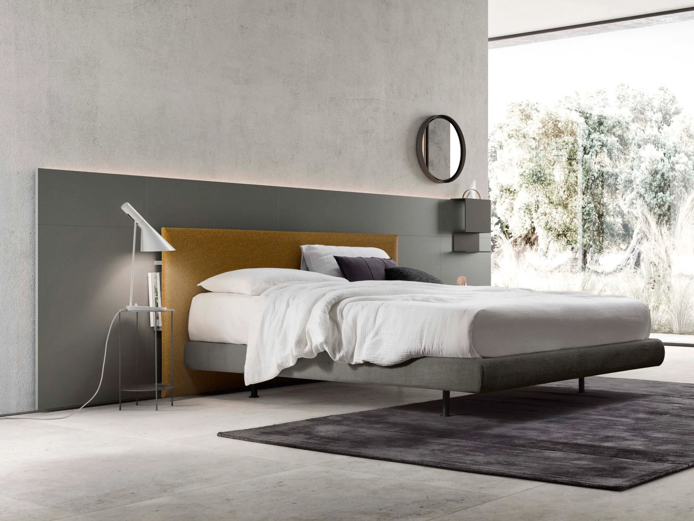 Высокое изголовье для двуспальной кровати со встроенными тумбочками Alf DaFrè SUITE SYSTEM 2 ARCH-00143538 - Вид №10