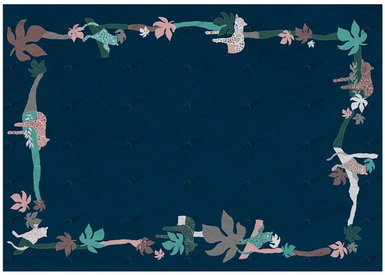 Un Tapis à Paris Прямоугольный детский шерстяной коврик Children sun-id-1374555