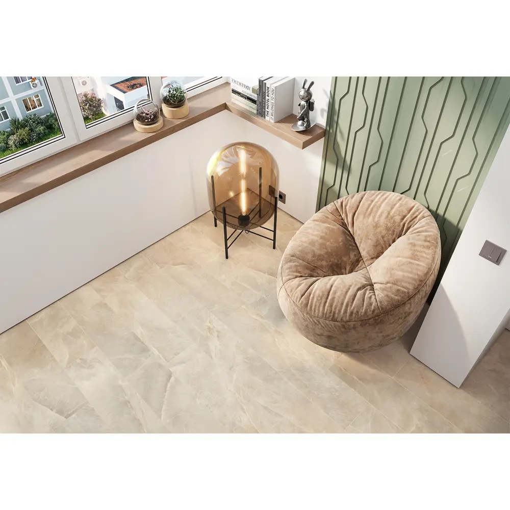 Глазурованный керамогранит Alma Ceramica Seline 40 20x90 см 1.62 м² матовый цвет бежевый 89456753 STLM-2183324