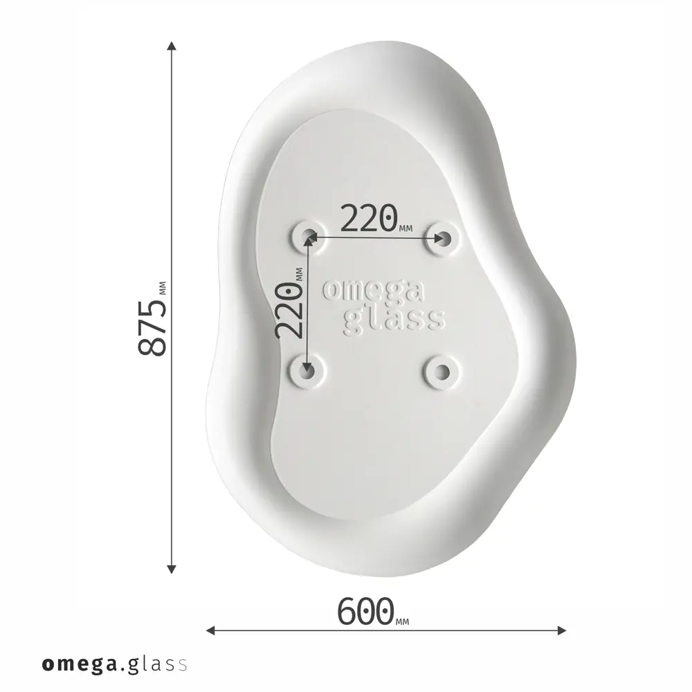 Интерьерное зеркало Nuage фигурное 60×87 см с белой рамой 89438720 Santreyd STLM-1580314 - Вид №2