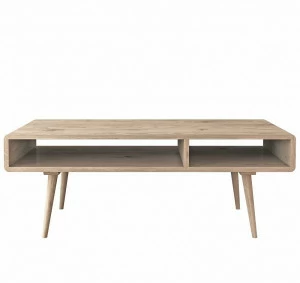 Журнальный столик деревянный с полками 115 см Jackson FURNITERA JACKSON 120339 Бежевый