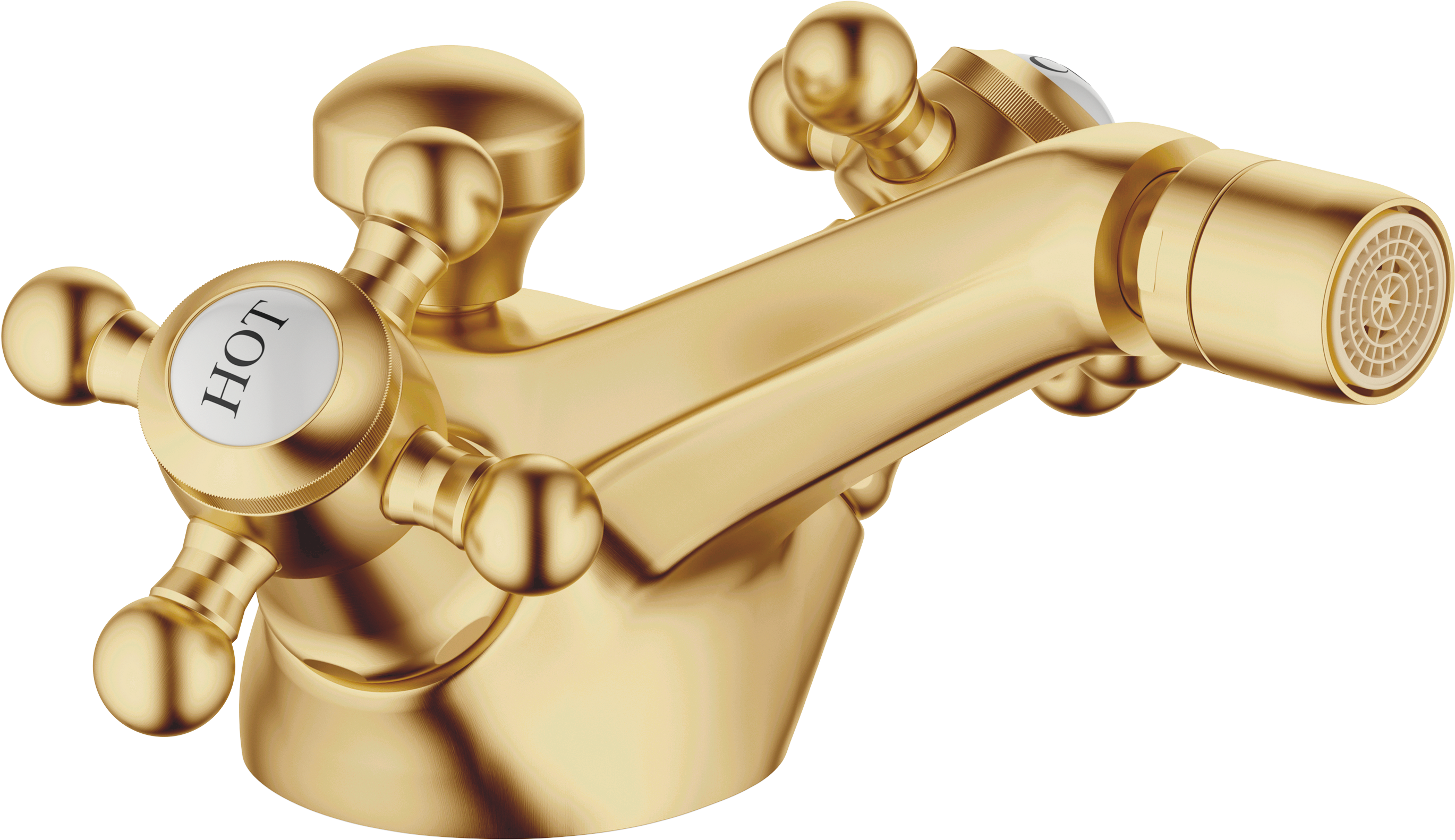 MADISON Смеситель для биде, одно отверстие, со сливом - Brushed Durabrass (золото 23 карата)