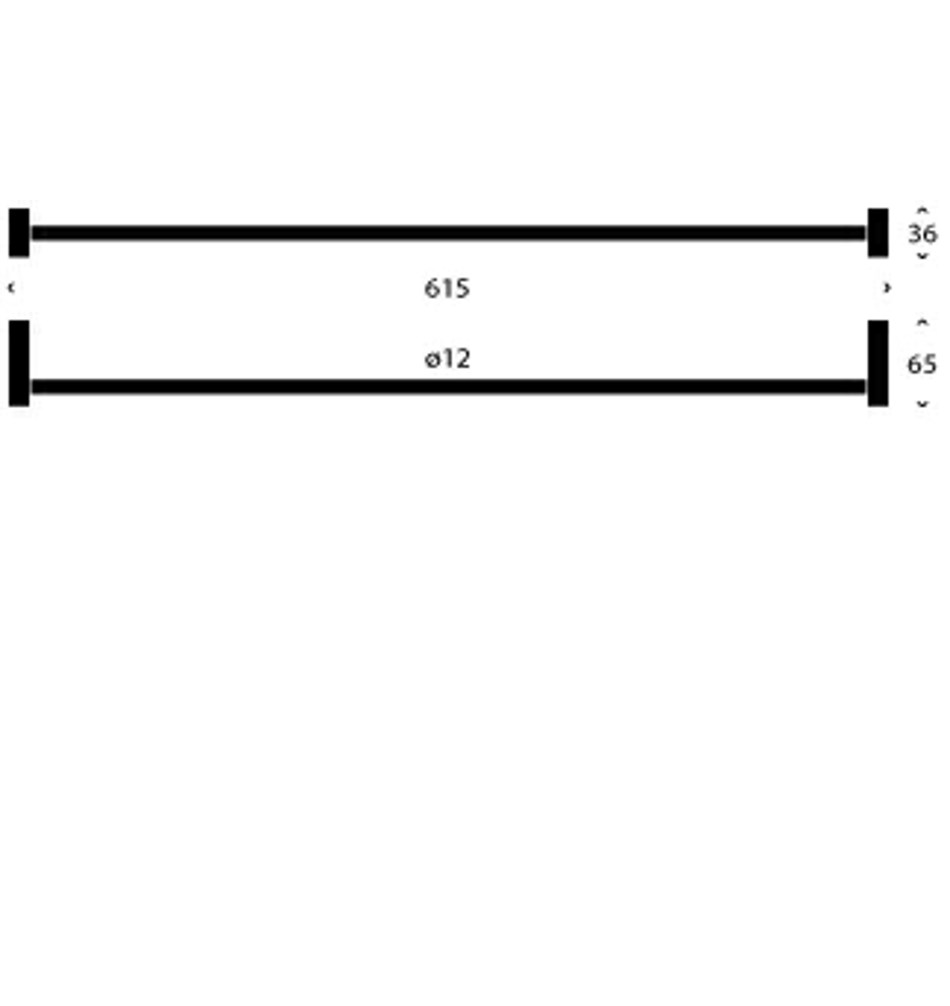 FROST Держатель для полотенца 5, 60cm » черный Нержавеющая сталь Черный Q301660075  - Вид №2