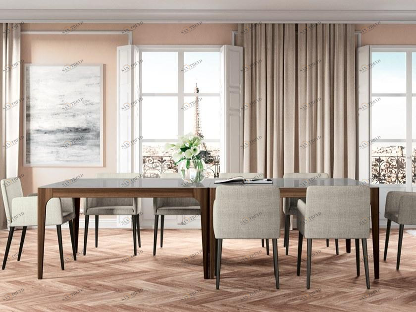 Febal Casa Квадратный стол из дерева и стекла sun-id-1422664