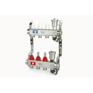 Коллекторная группа для теплого пола RTP 1"х3/4" евроконус 3 выхода нержавеющая сталь