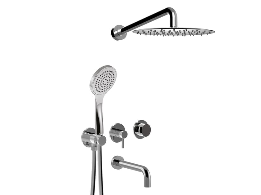 Настенный смеситель для ванны с ручным душем Rubinetteria Giulini MyRing ARCH-00117160