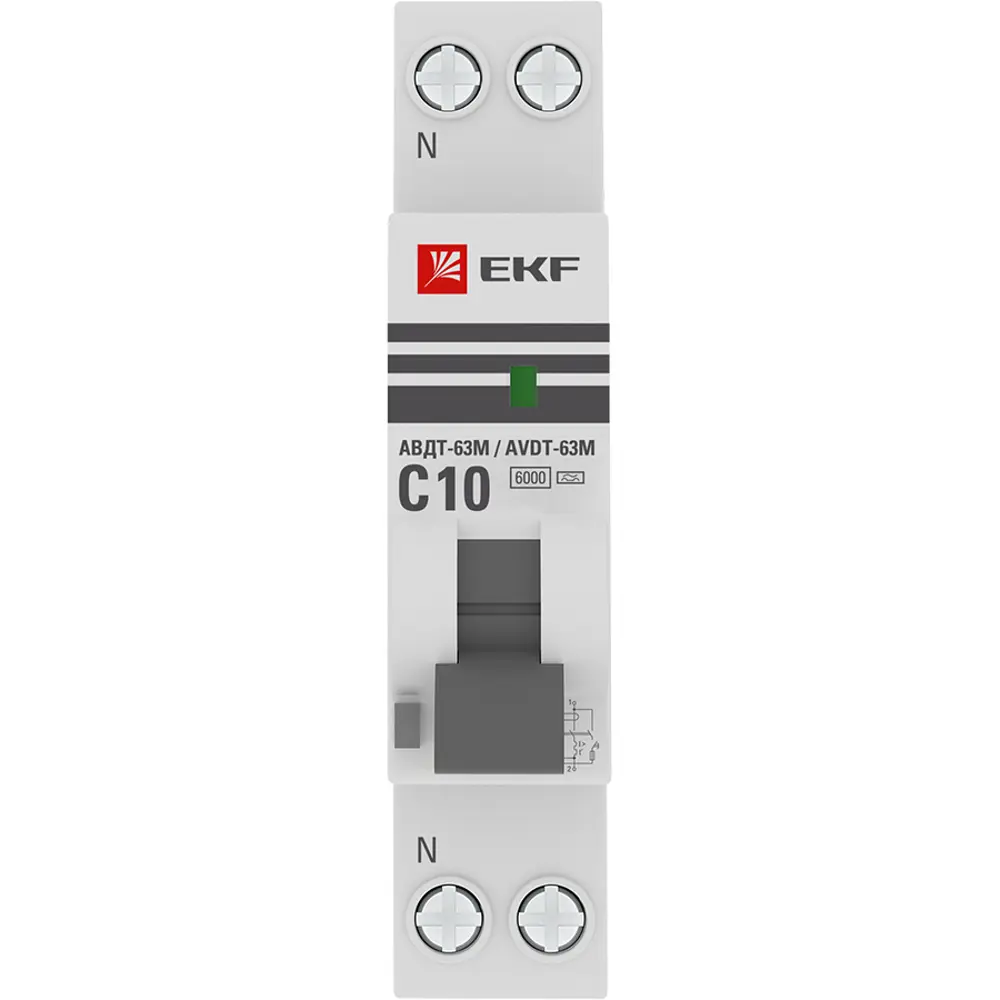 Дифференциальный автомат EKF Proxima 2P 10 А 30 мА 6 кА C 88883225 STLM-2095077  - Вид №1