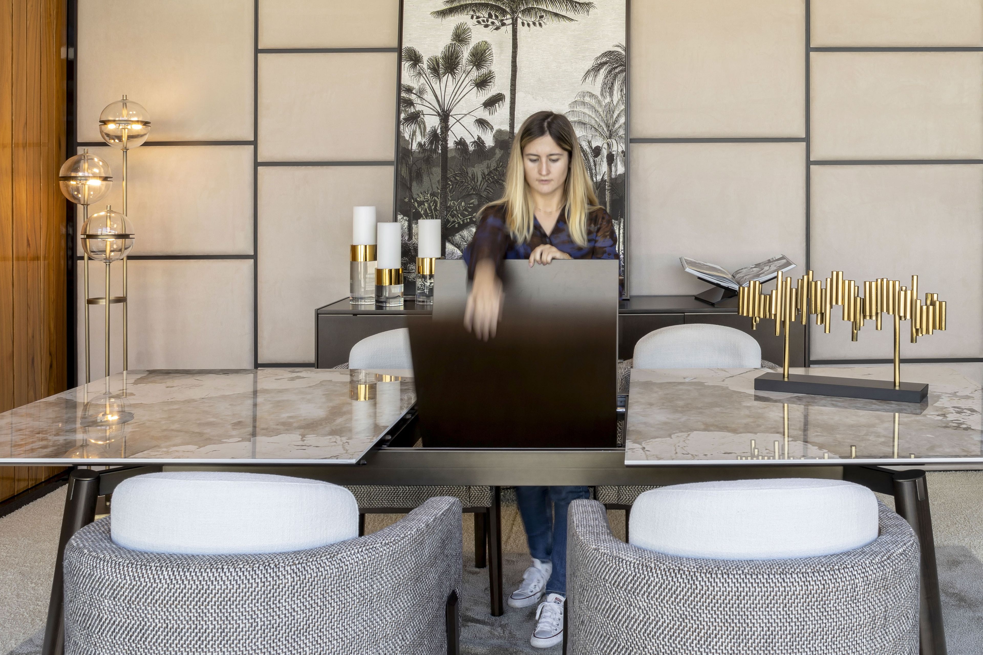 Выдвижной обеденный стол из дуба Stylish Club Landform ARCH-00142648 - Вид №10