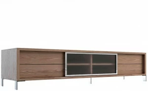 Angel Cerdá Низкая тумба под телевизор из фанерованной древесины с ящиками Nature life 3044 le30