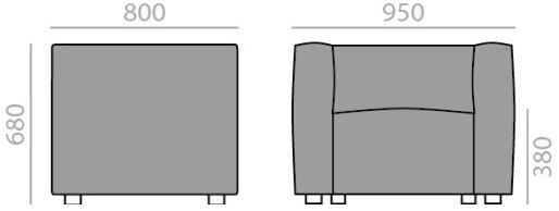 Andreu World Кресло из ткани с подлокотниками Dado Bu0320 - Вид №2