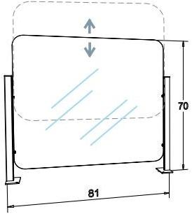 STUDIO T Перегородка стола из метакрилата с ножками Inuno sun-id-1495234 - Вид №4