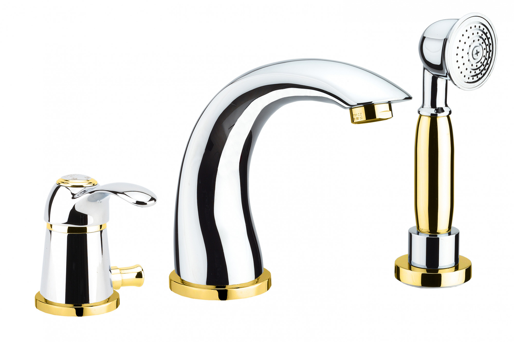 47CO5105 Смеситель на борт ванны , хром-золото Fiore JAFAR 