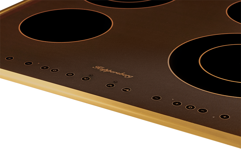 FA6RC Bronze Электрическая, электрич. независимая варочная поверхность стеклокерамическая, ширина 58 см, 4 зоны ускоренного нагрева hi-light, 2 зоны с двойным расширением, сенсорное управление, 9 уровней мощности, программирование времени приготовления, а Santreyd  - Вид №1
