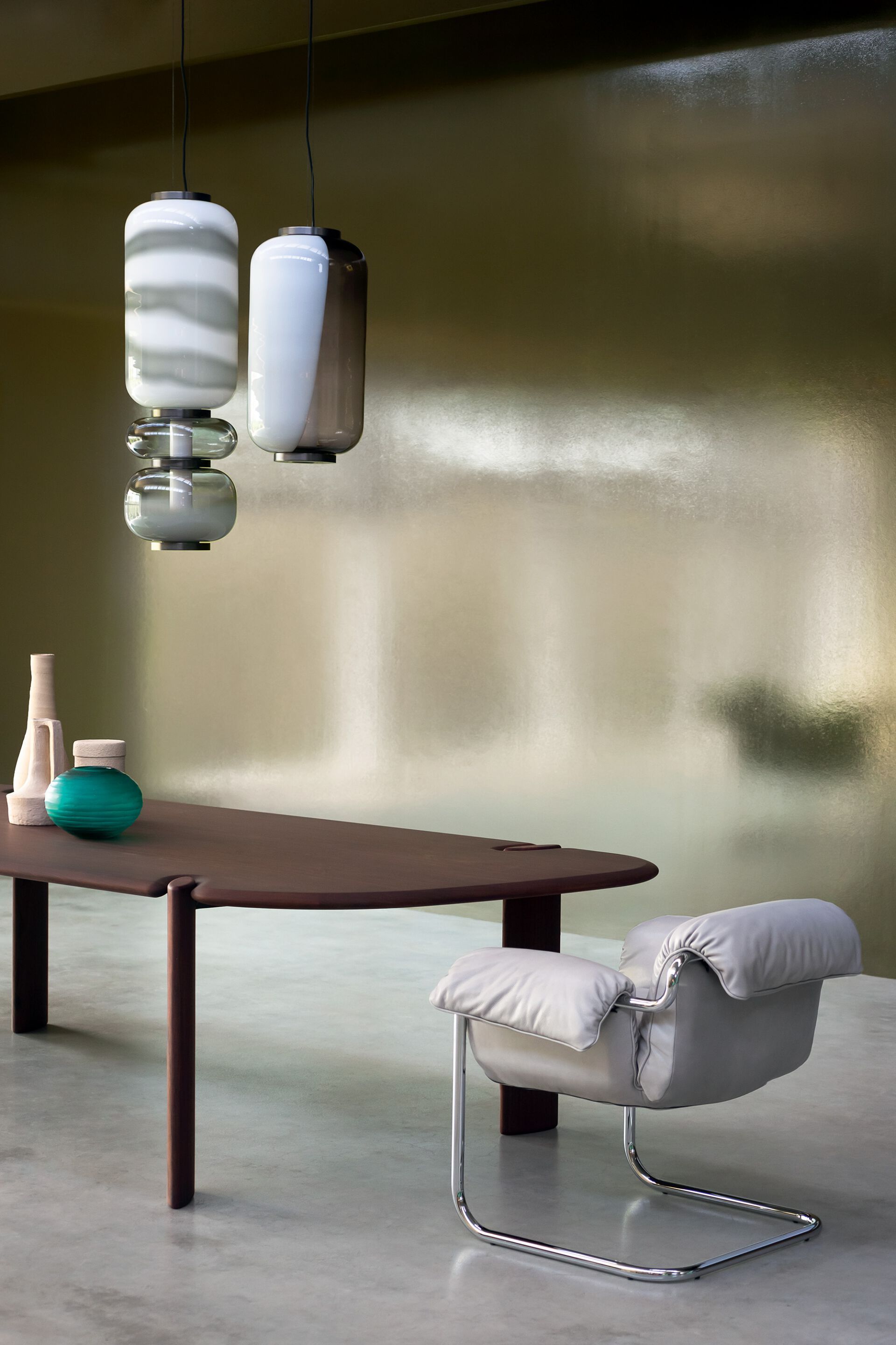 Кожаный консольный стул с подлокотниками Baxter SO FAR ARCH-00047867 - Вид №7