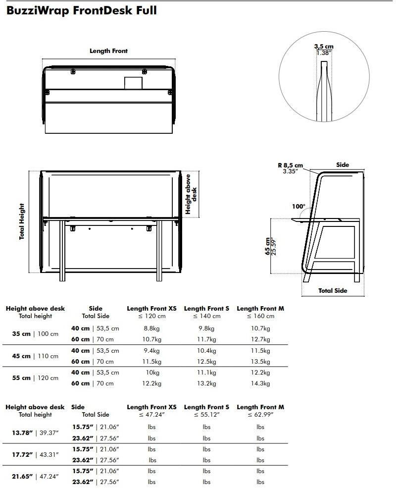 BuzziSpace Звукопоглощающая перегородка стола Buzziwrap sun-id-1510214 - Вид №6
