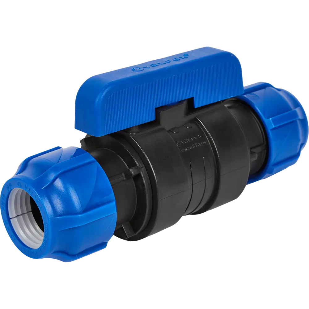 Кран шаровой прямой Valfex PN16 32 мм полипропилен ручка бабочка STLM-2071172