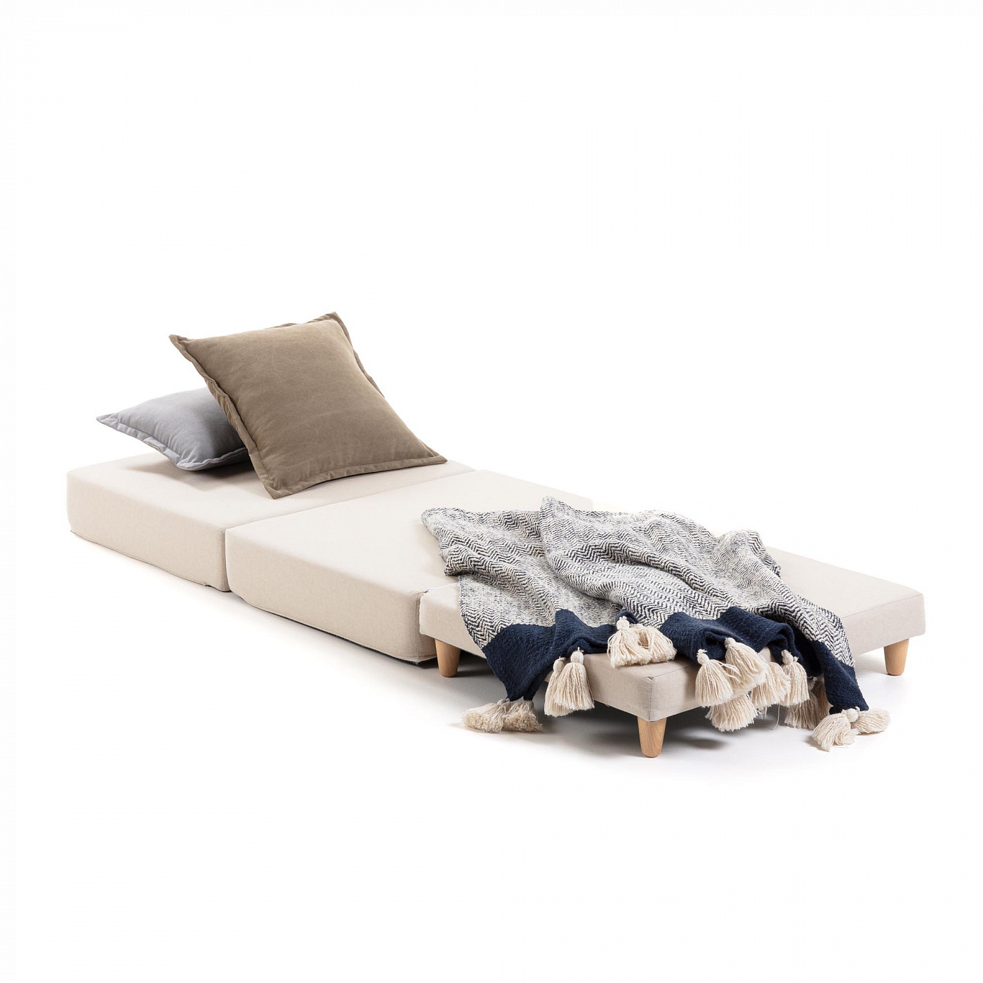 070620 Пуф-кровать бежевый чехол La Forma Lizzie