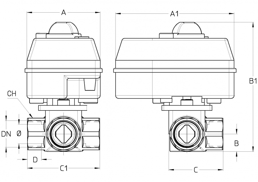 CIMBERIO CIM 680 34 Automix MV120 трехходовой смесительный клапан CIM 680  - Вид №1