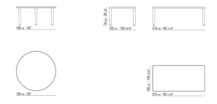 Деревянный прямоугольный стол Flexform Kobo ARCH-00055698 - Вид №6