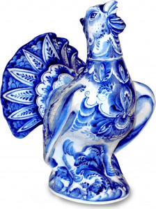 10618076 Гжельский фарфоровый завод Штоф "Глухарь" 2л