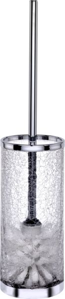 6609/CH-CRD Surya Crystal, напольный ерш без крышки, цвет хром - эффект битого стекла