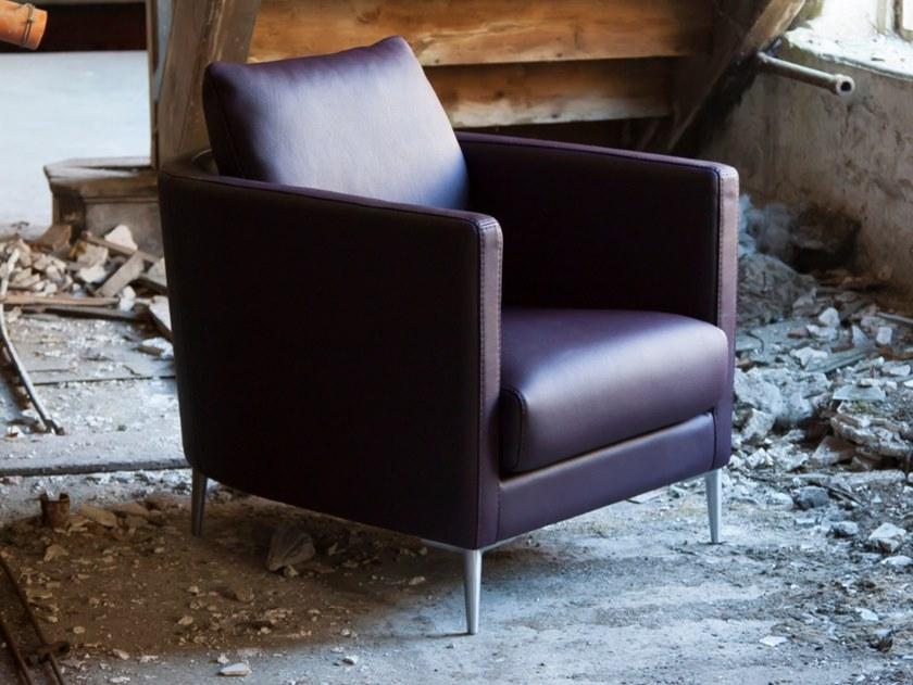 Duvivier Canapés Съемное кожаное кресло с подлокотниками  Yidixd11  - Вид №2