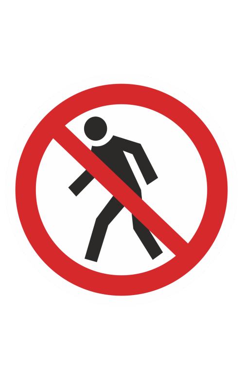 68290 Знак "Проход запрещен"  Запрещающие знаки размер 100 х 100 мм Спецодежда 