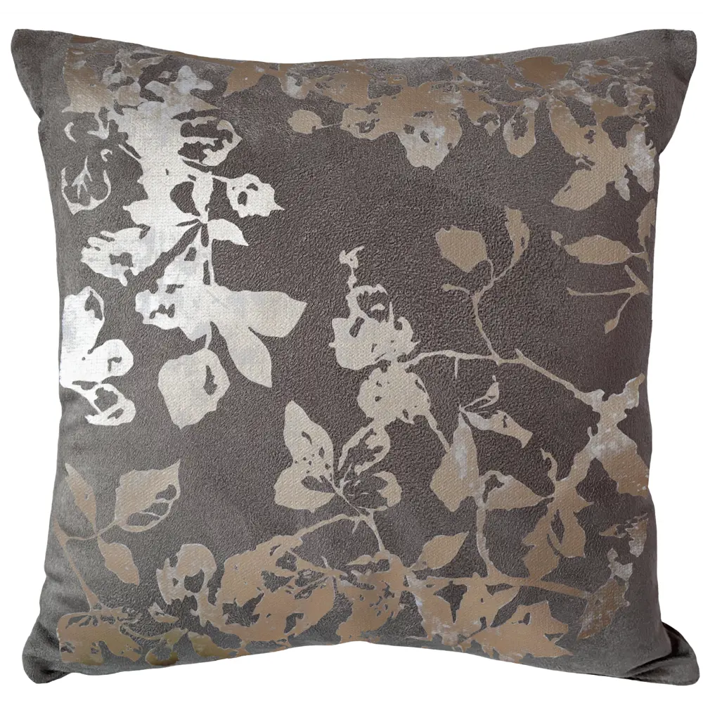 Подушка Seasons Seme бархат 45x45 см цвет серо-коричневый 84391939 STLM-2126821 