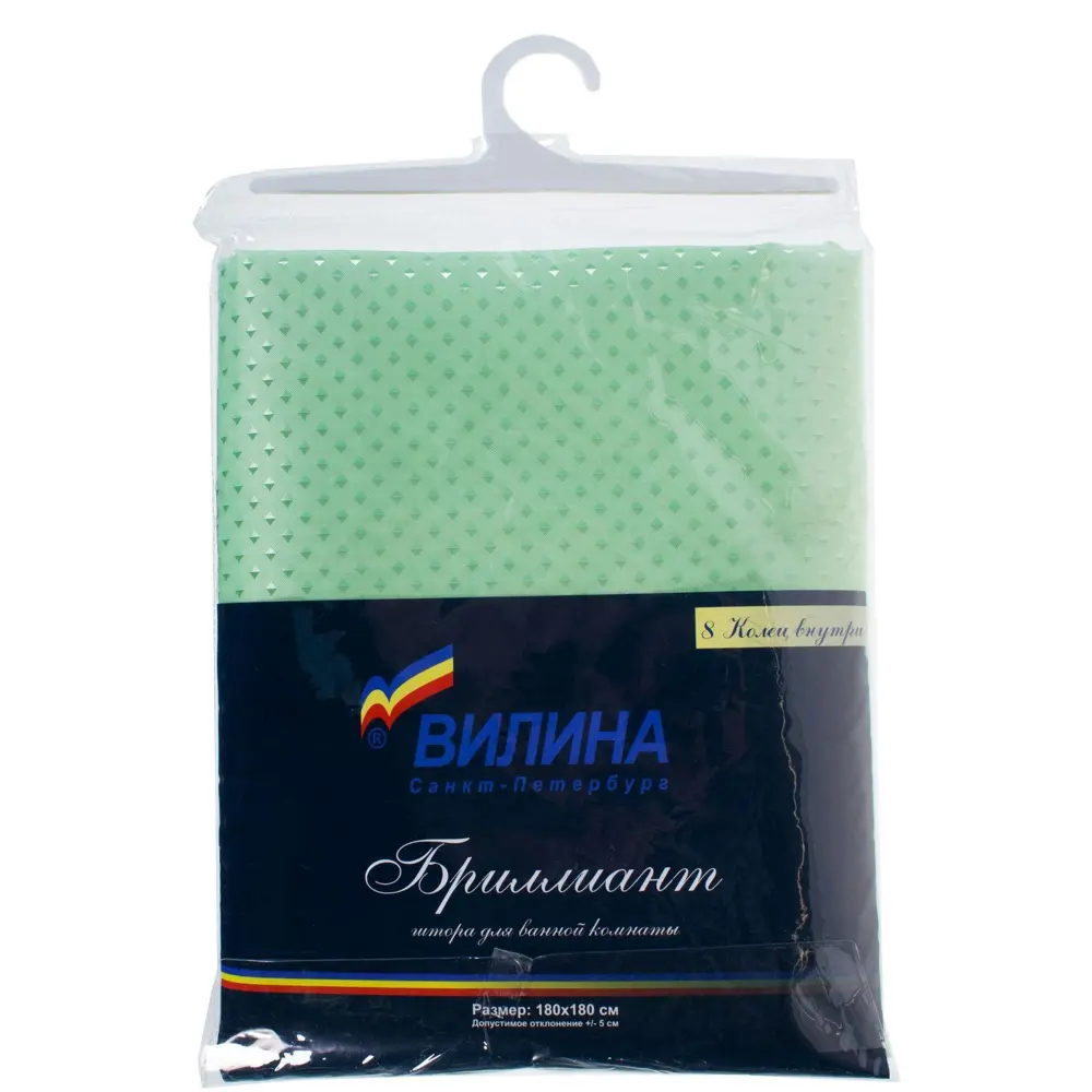 Штора для ванной комнаты «Бриллиант» 180х180 см цвет зелёный 17803504 STLM-2085551 ВИЛИНА - Вид №2