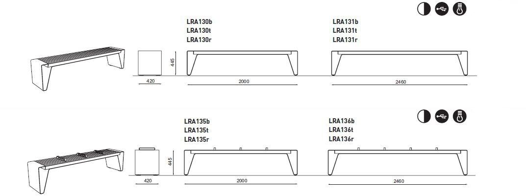 mmcité1 Скамья из стали и дерева без спинки Radium sun-id-1455670 - Вид №6
