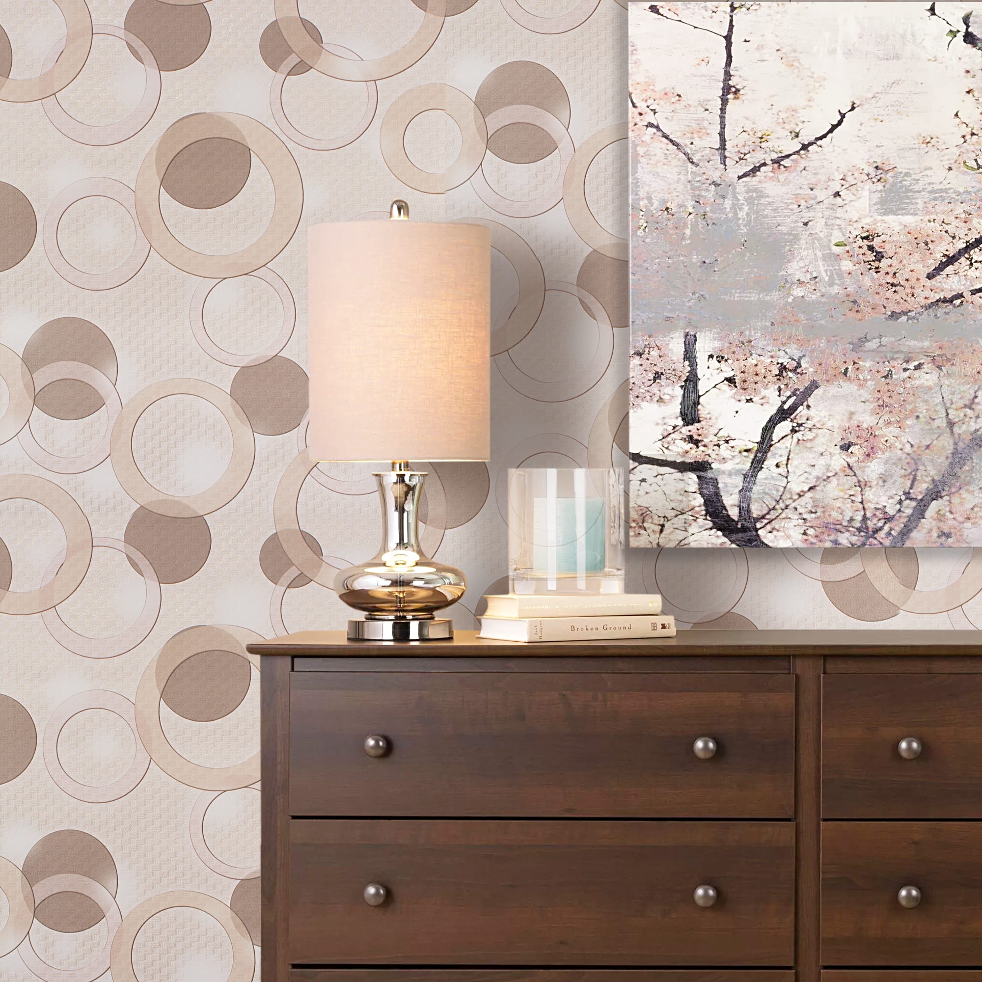 82938327 Обои бумажные бежевые 0.53 м 9100-61 Баблс Santreyd  - Вид №2